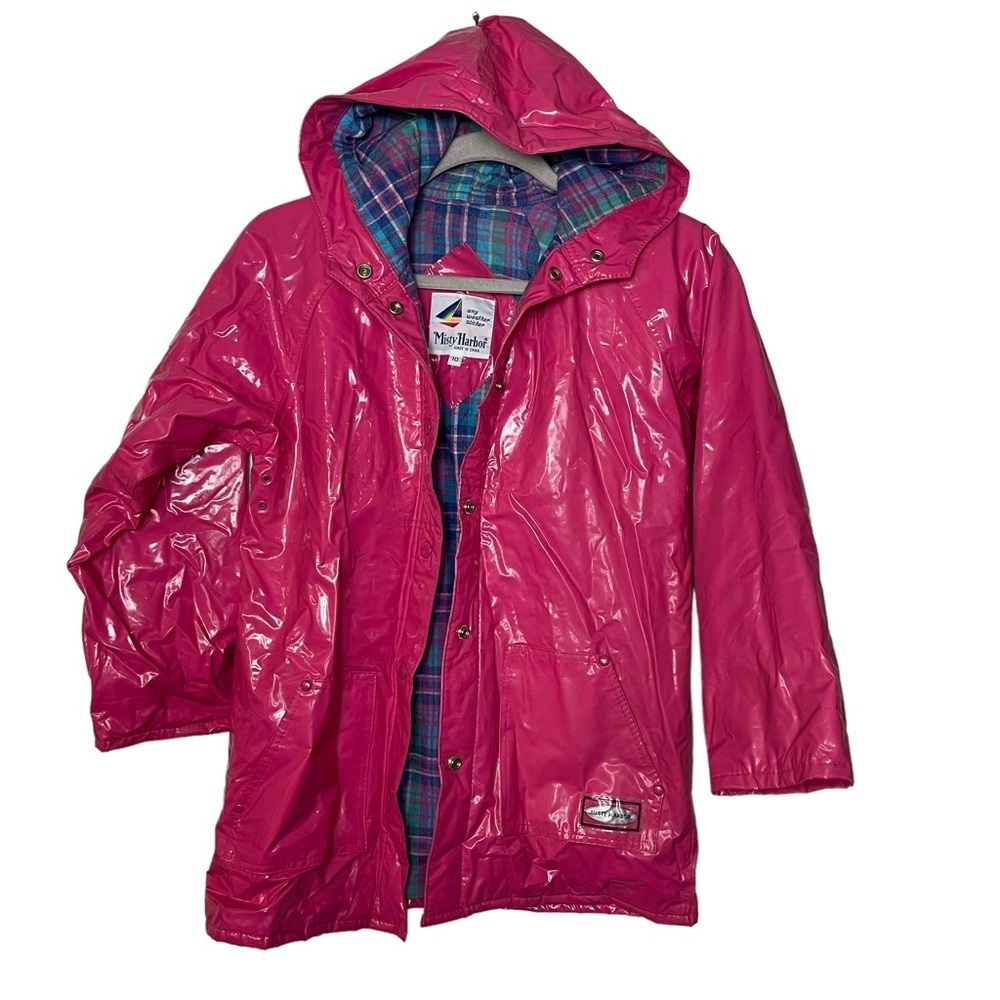 Misty Harbor Kids Vintage Hot Pink Raincoat Size 10